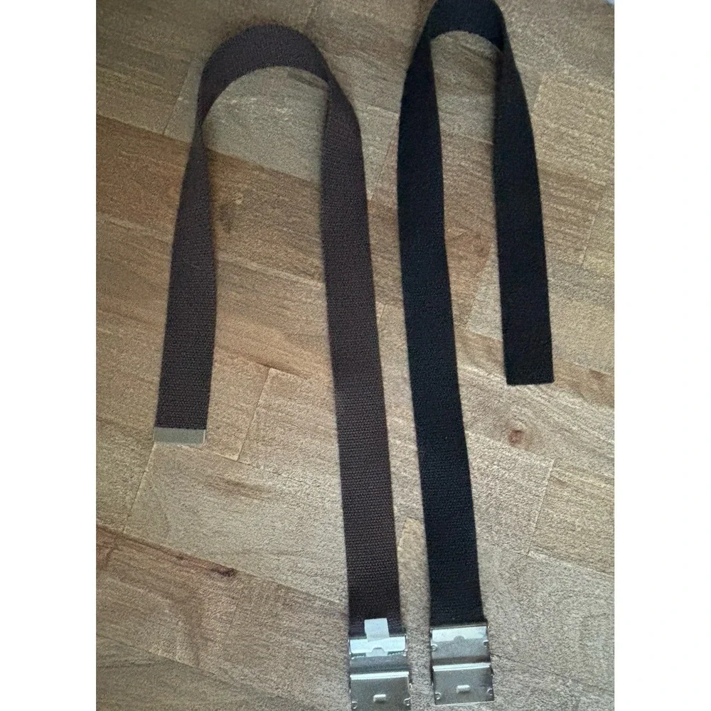 Tony Hawk Metal Belt Buckle Canvas Webbing Belt Black And Brown Bundle Sz XL